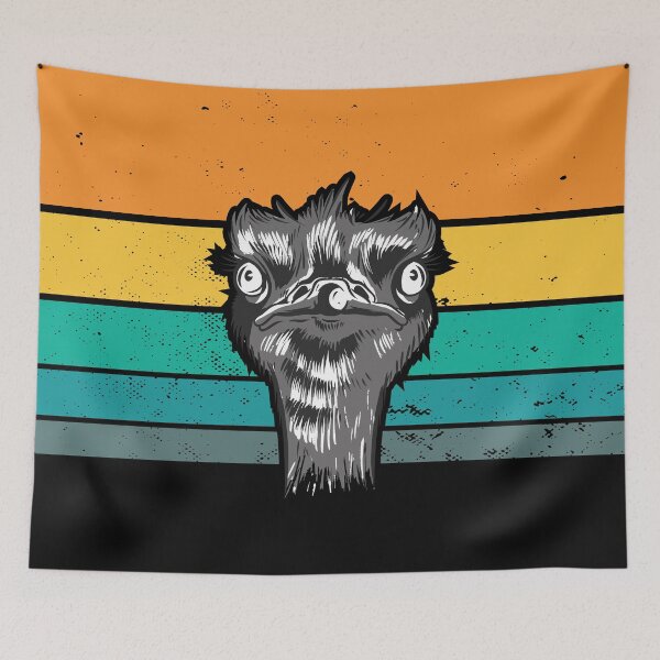 Item preview, Allegedly | Retro Sunset Ostriches Head   designed and sold by arrowroses.