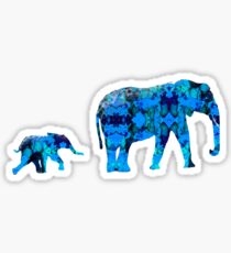 Inkblot Elephants Sticker