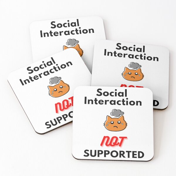 Item preview,  Social interaction not supported sarcastic quote t shirt [SNS23] designed and sold by HIPNOTIZAR  CRAFTS.