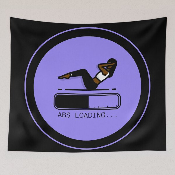Item preview, Loading Brown Black Woman Gym Instructor Sit Up Fitness Trainer Workout designed and sold by CreatedbyJR.