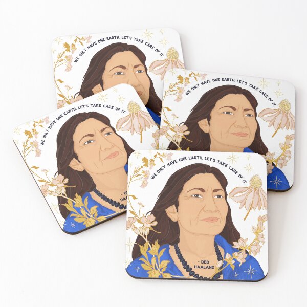 Item preview, "We Only Have One Earth Let's Take Care Of It", Deb Haaland designed and sold by fabfeminist.