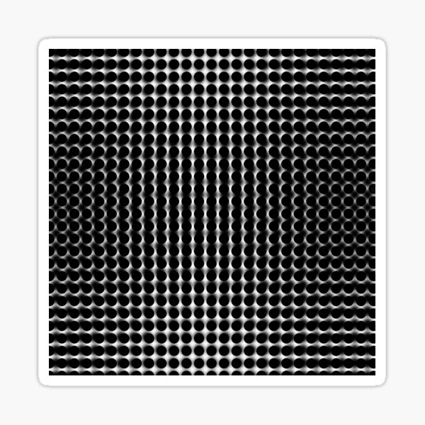 Black circles on a white background Sticker