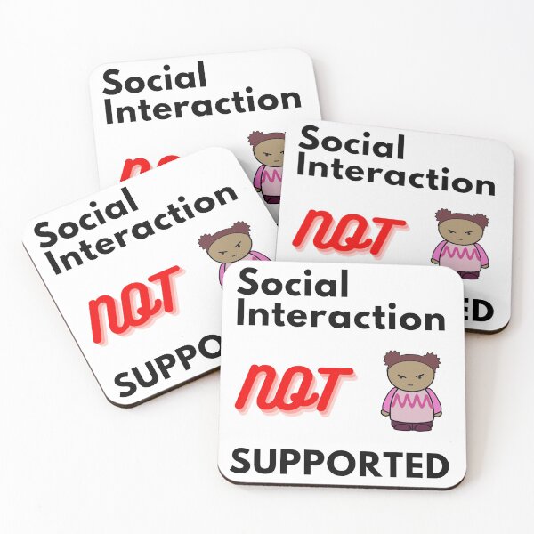 Item preview, Social interaction not supported sarcastic quote t shirt [SNS24] designed and sold by HIPNOTIZAR  CRAFTS.