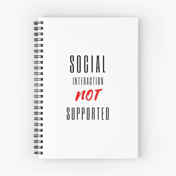 Item preview, Social interaction not supported sarcastic quote t shirt [SNS26] designed and sold by HIPNOTIZAR  CRAFTS.