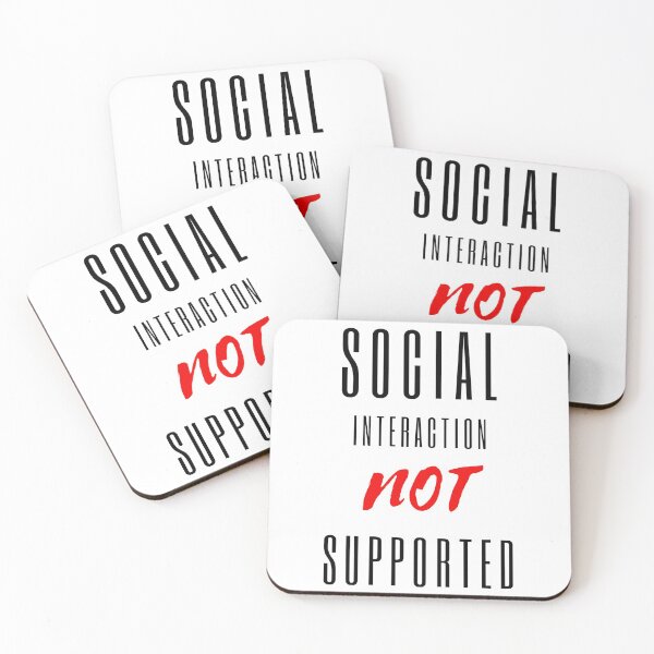 Item preview, Social interaction not supported sarcastic quote t shirt [SNS26] designed and sold by HIPNOTIZAR  CRAFTS.