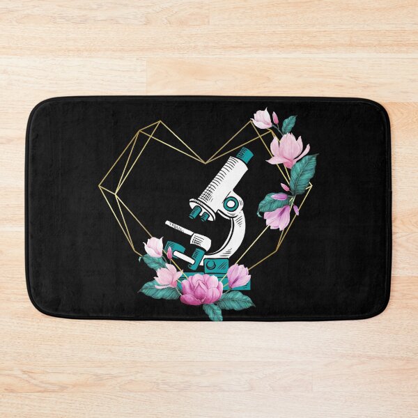 Item preview, WATERCOLOR FLORAL HEART FRAME MICROSCOPE MEDICAL LABORATORY SCIENCE designed and sold by Hippiesole.