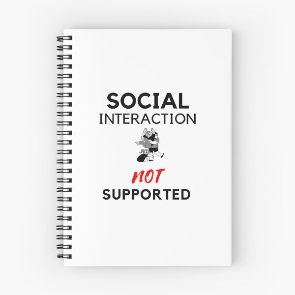 Item preview, Social interaction not supported sarcastic quote t shirt [SNS27] designed and sold by HIPNOTIZAR  CRAFTS.