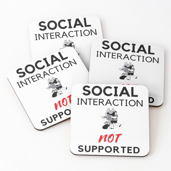 Item preview, Social interaction not supported sarcastic quote t shirt [SNS27] designed and sold by HIPNOTIZAR  CRAFTS.