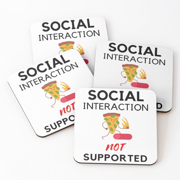 Item preview, Social interaction not supported sarcastic quote t shirt [SNS28] designed and sold by HIPNOTIZAR  CRAFTS.