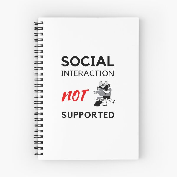 Item preview, Social interaction not supported sarcastic quote t shirt [SNS29] designed and sold by HIPNOTIZAR  CRAFTS.