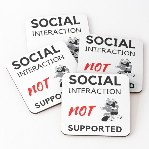 Item preview, Social interaction not supported sarcastic quote t shirt [SNS29] designed and sold by HIPNOTIZAR  CRAFTS.