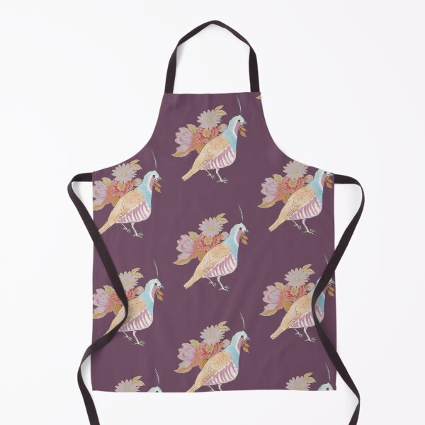 Item preview, Mountain Quail floral bird art designed and sold by TheWaterBirds.