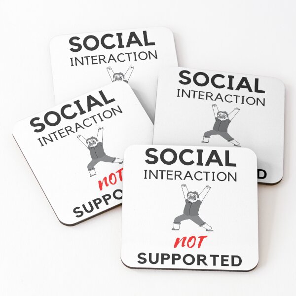 Item preview, Social interaction not supported sarcastic quote t shirt [SNS30] designed and sold by HIPNOTIZAR  CRAFTS.