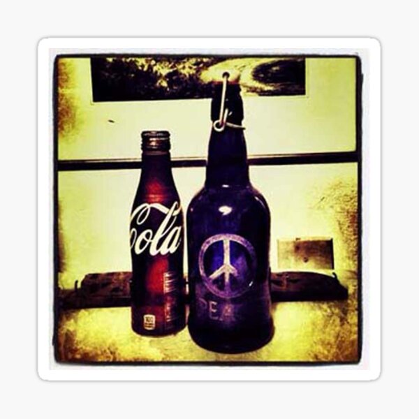 peace and cola Sticker