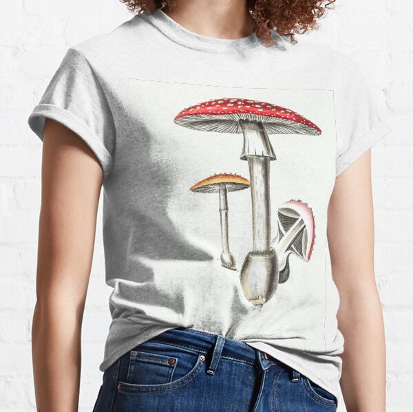 Vintage Magic Mushrooms Illustration Classic T-Shirt
