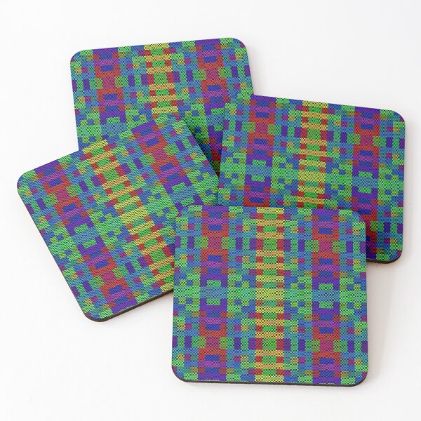 Item preview, Unique Retro Pixel Red Yellow Green Blue Purple Multicolored Rainbow Computer Glitch Graffiti Art Designs Camouflage Repeating Classic Vintage Patterns designed and sold by TeachUrb.
