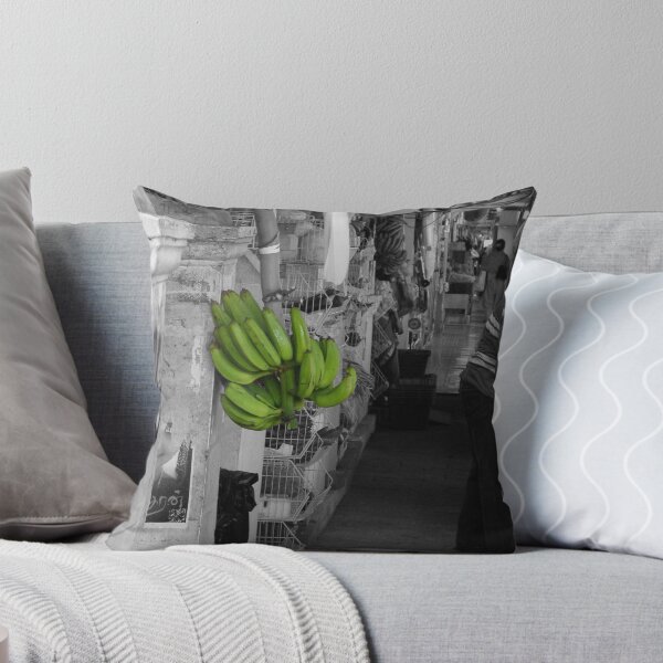 Item preview, Green bananas in the market designed and sold by swan2sky.