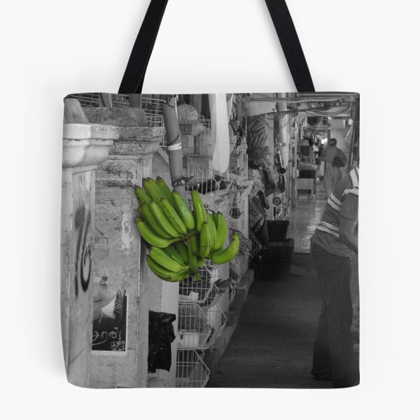 Item preview, Green bananas in the market designed and sold by swan2sky.