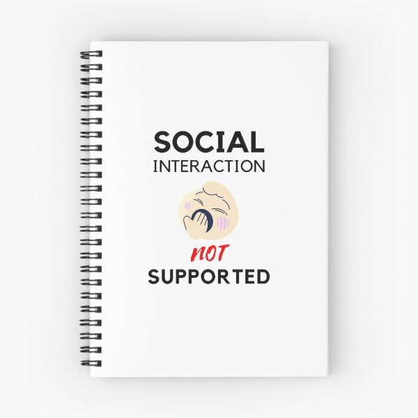 Item preview, Social interaction not supported sarcastic quote t shirt [SNS32] designed and sold by HIPNOTIZAR  CRAFTS.
