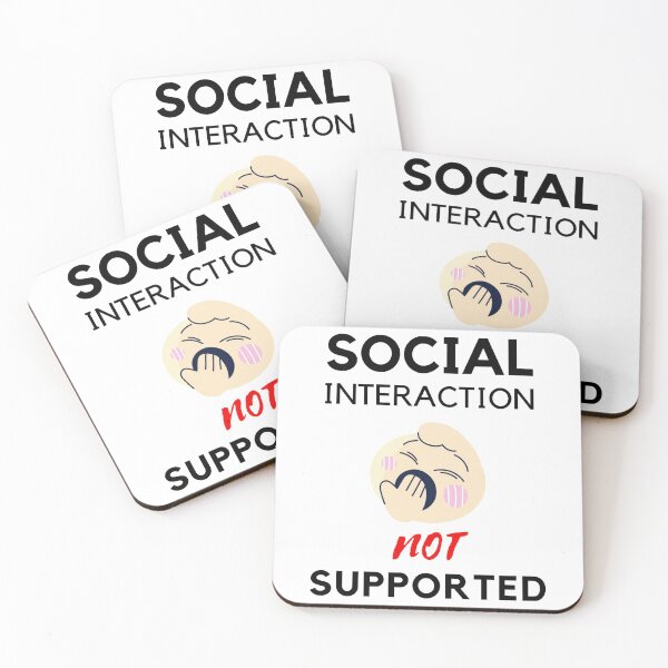 Item preview, Social interaction not supported sarcastic quote t shirt [SNS32] designed and sold by HIPNOTIZAR  CRAFTS.