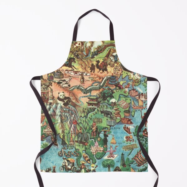 Item preview, Illustrated Asia - Vintage Retro Childrens Map  designed and sold by elevens.