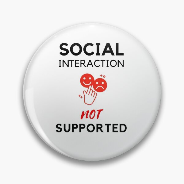 Item preview, Social interaction not supported sarcastic quote t shirt [SNS33] designed and sold by HIPNOTIZAR  CRAFTS.