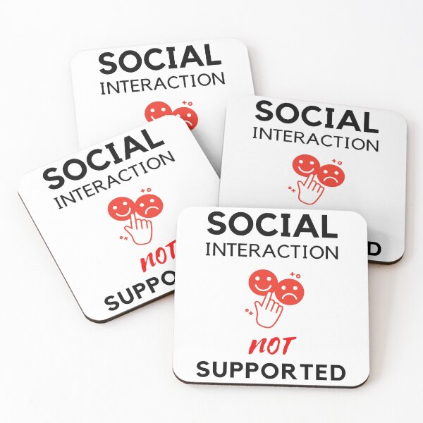 Item preview, Social interaction not supported sarcastic quote t shirt [SNS33] designed and sold by HIPNOTIZAR  CRAFTS.