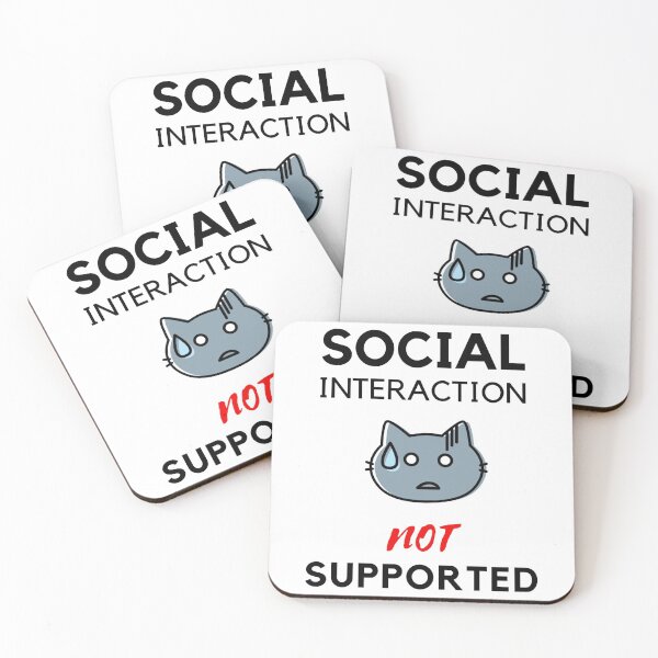 Item preview, Social interaction not supported sarcastic quote t shirt [SNS34] designed and sold by HIPNOTIZAR  CRAFTS.