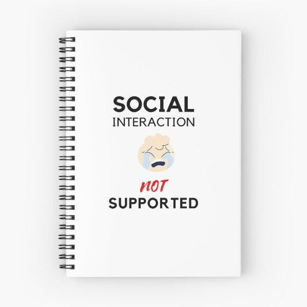 Item preview, Social interaction not supported sarcastic quote t shirt [SNS37] designed and sold by HIPNOTIZAR  CRAFTS.