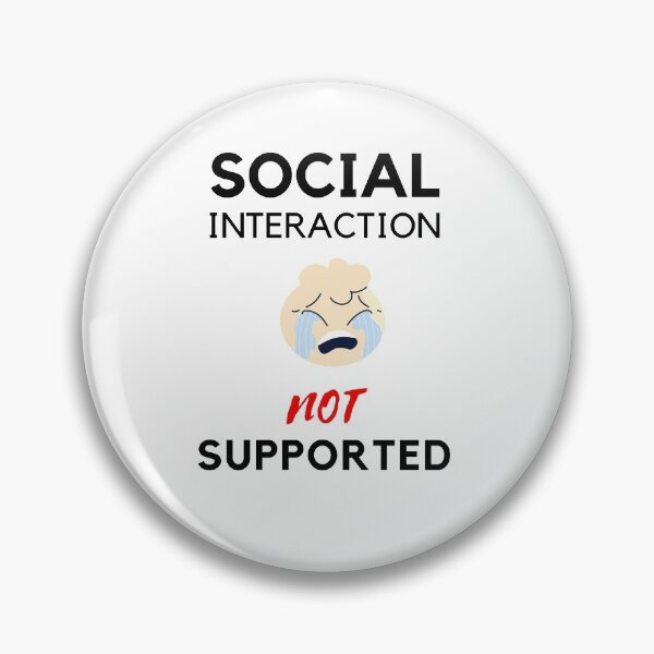 Item preview, Social interaction not supported sarcastic quote t shirt [SNS37] designed and sold by HIPNOTIZAR  CRAFTS.