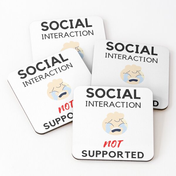 Item preview, Social interaction not supported sarcastic quote t shirt [SNS37] designed and sold by HIPNOTIZAR  CRAFTS.