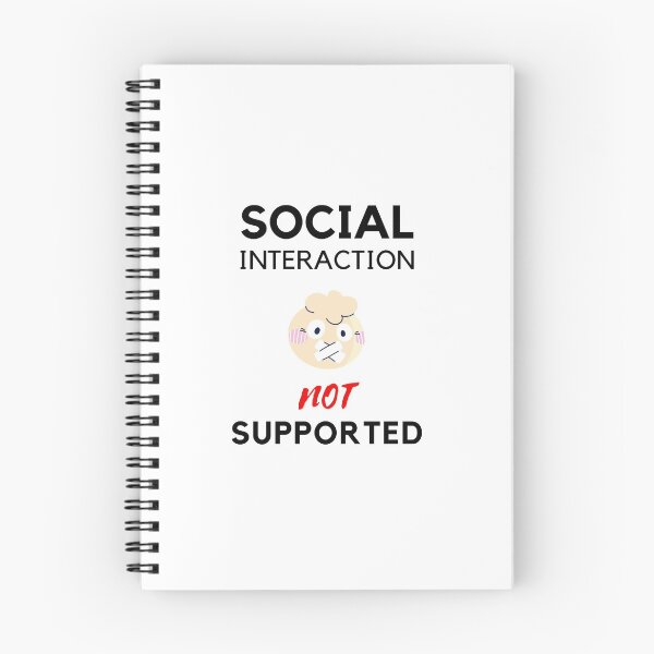 Item preview, Social interaction not supported sarcastic quote t shirt [SNS38] designed and sold by HIPNOTIZAR  CRAFTS.