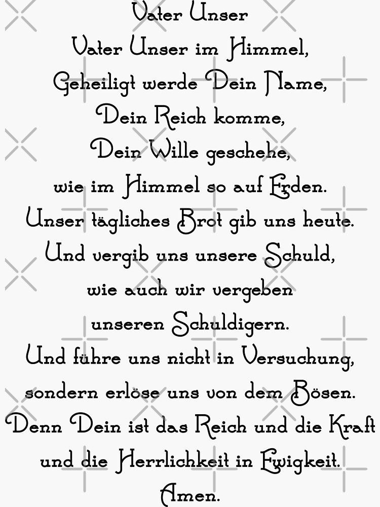 our-father-prayer-in-german-sticker-for-sale-by-lupappdesigns-redbubble