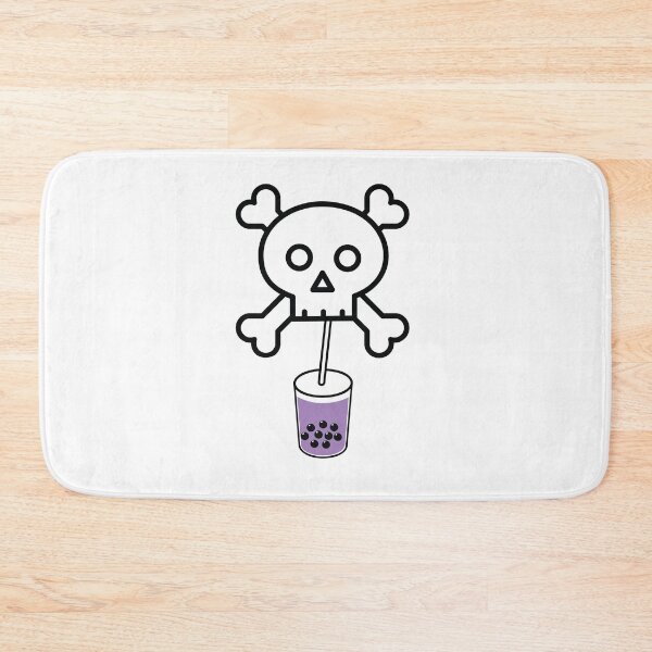 Item preview, Cute Skull Drinking Boba Milk Tea designed and sold by bobalogy.