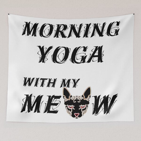 Item preview, Morning Asana With My Cat designed and sold by TeesFashion.