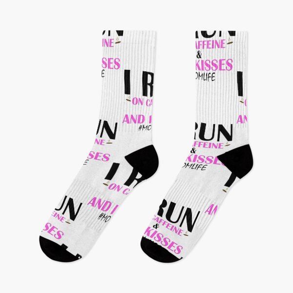 Item preview, I Run On Caffeine And Kisses #Momlife designed and sold by AJ-DesignCo.
