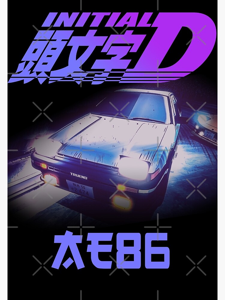 Initial D Neon Drift AE86 Poster for Sale by GeeknGo