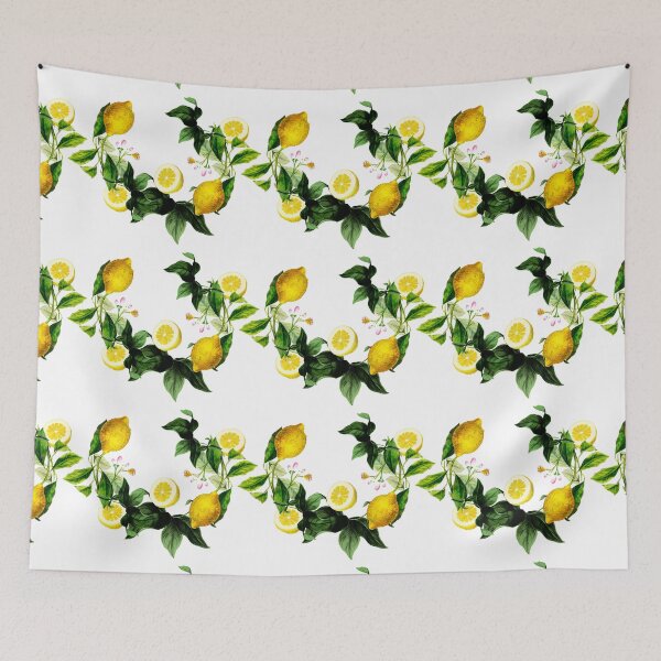 Item preview, Lemon and blossom pattern designed and sold by PG Illustration.