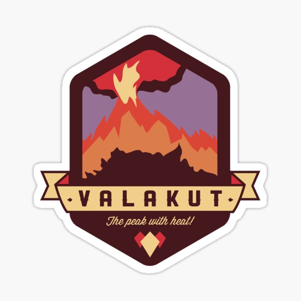 Valakut - The peak with heat! Sticker