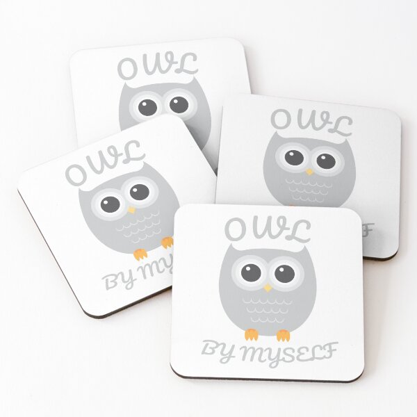 Item preview, Owl By Myself Pun designed and sold by emzimerch1.