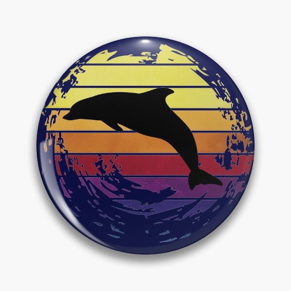 Item preview, Dolphin sea animal on retrostyle retro background designed and sold by ChatterFox.