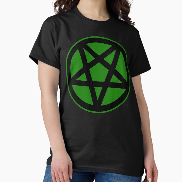 Item preview, Inverted Pentagram Dark Green | Satanic designed and sold by Godstomper.