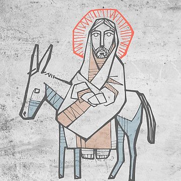 Artwork thumbnail, Jesus Christ on a donkey, entering to Jerusalem by bernardojbp