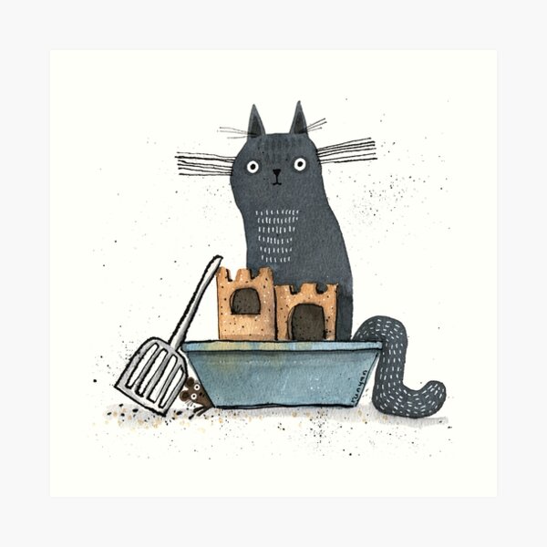 CAT CONTRACTOR Art Print