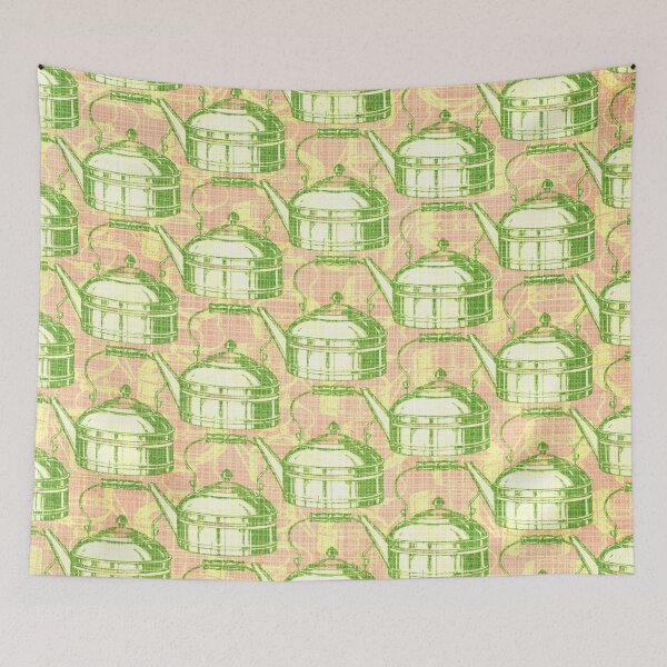 Item preview, Tea Time Kettle - Vintage Retro Pattern designed and sold by elevens.