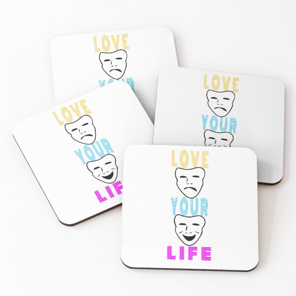 Item preview, love your life with happy face and sad face designed and sold by princevb2011.