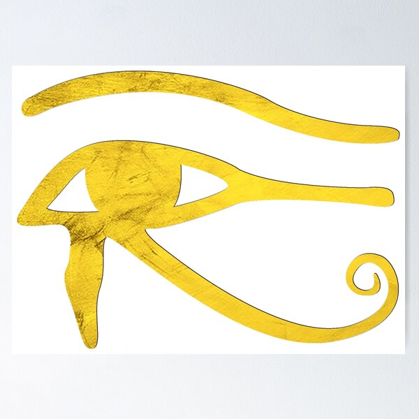 Item preview, Gold Metallic Eye of Horus Ra  designed and sold by Kamat Ancient Egyptian Merchandise.