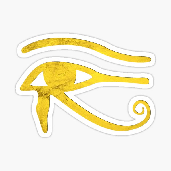 Gold Metallic Eye of Horus Ra Sticker
