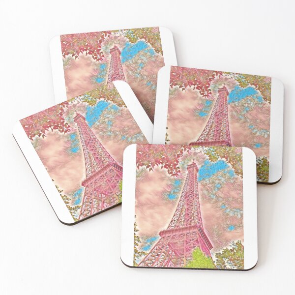 Item preview, Paris Pink Impressionist Eiffel Tower designed and sold by 13Moons.