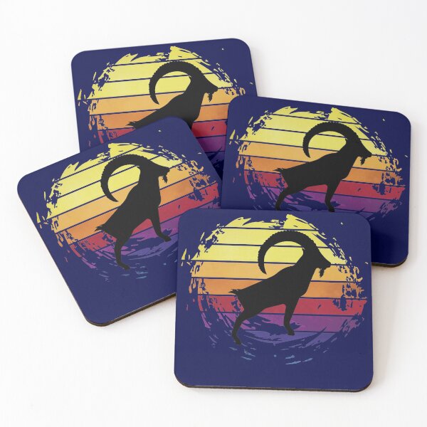 Item preview, Capricorn deer animal on retrostyle retro background designed and sold by ChatterFox.